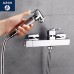Azos Bidet Faucet Pressurized Sprinkler Head Brass Chrome Cold and Hot Switch Single Function Toilet Pet Bath Shower Room SquarePJPQR006D - B07D1YZ1G6